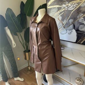 SHEIN Brown Long Sleeve Dress